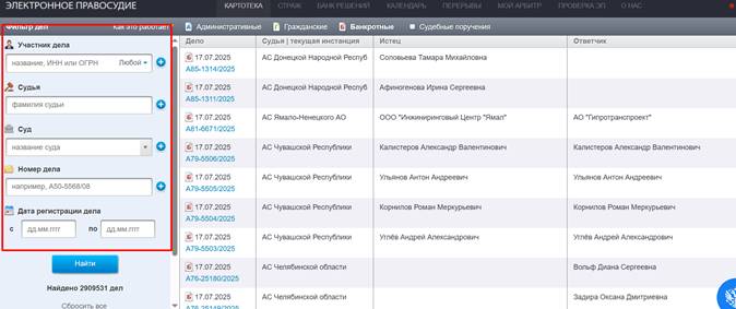 все дела о банкротстве